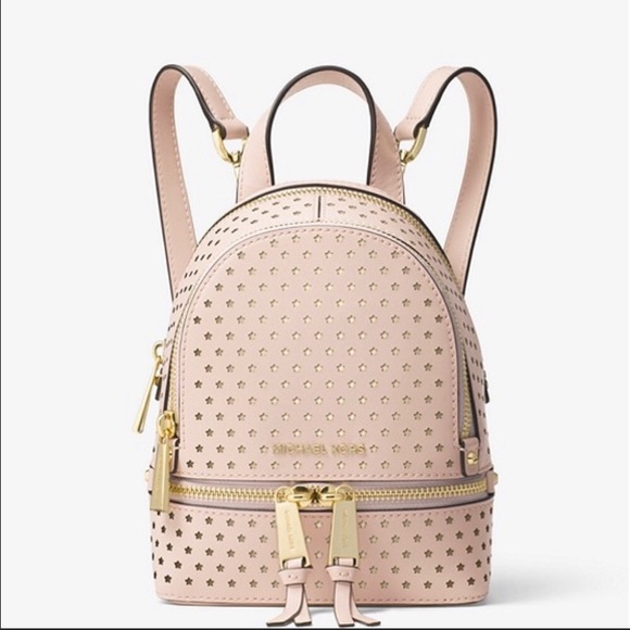 Michael Kors Rhea Zip Soft Pink XS MSGR Backpack - Picture 3 of 5